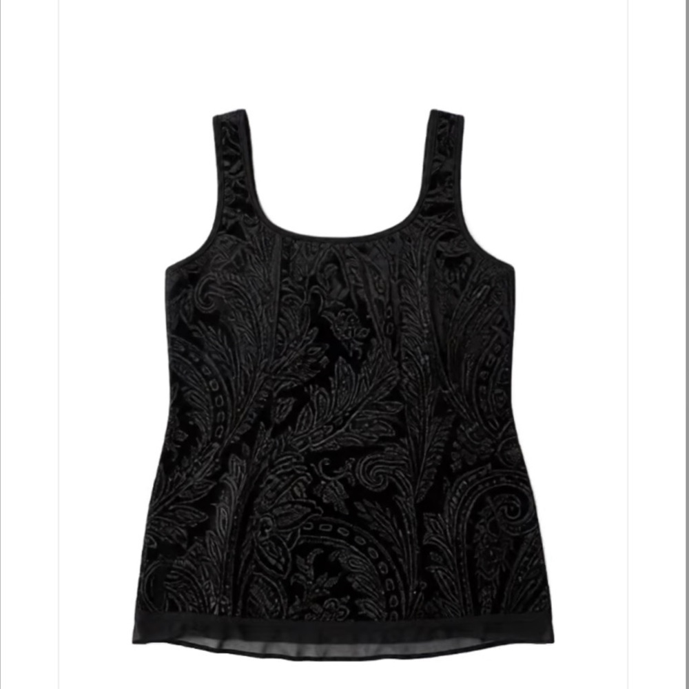 Cocomo Vintage Women’s Elegant Black Sparkly Tank Top Size Large